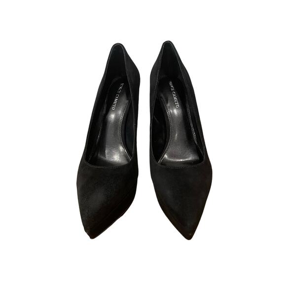 Vince Camuto Slaytia Black Suede Leather Platform High Heel Pointed Toe Pump 8.5 - Picture 5 of 8